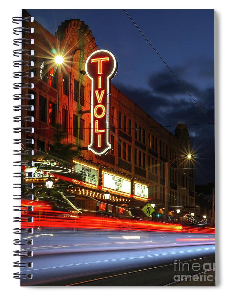Loop Spiral Notebook featuring the photograph Tivoli theater in the Loop St Louis by Garry McMichael