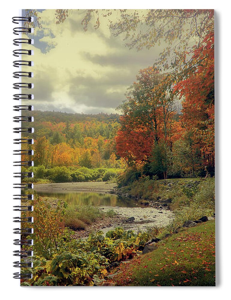 Bench Spiral Notebook featuring the photograph To Sit and Ponder by John Rivera