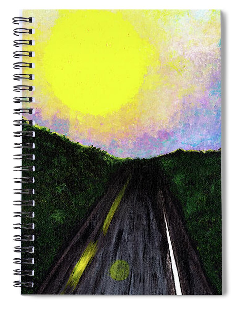 Landscape Spiral Notebook featuring the painting Today I'll Follow The Sun by Meghan Elizabeth