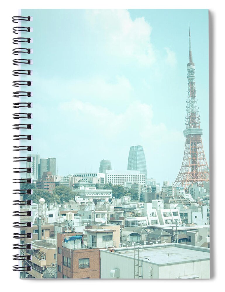 Tokyo Tower Spiral Notebook featuring the photograph Tokyo Tower by Shigeto Sugita