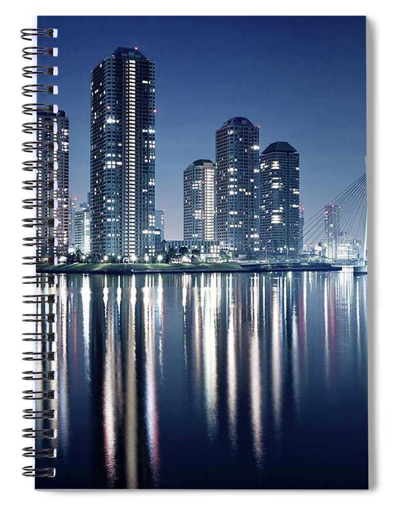 Apartment Spiral Notebook featuring the photograph Tokyo Waterfront by Tomml