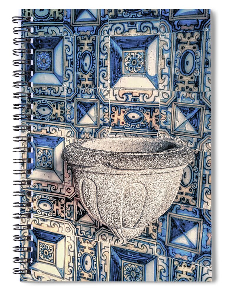 Holy Water Spiral Notebook featuring the photograph Tomar - Small Font by Micah Offman