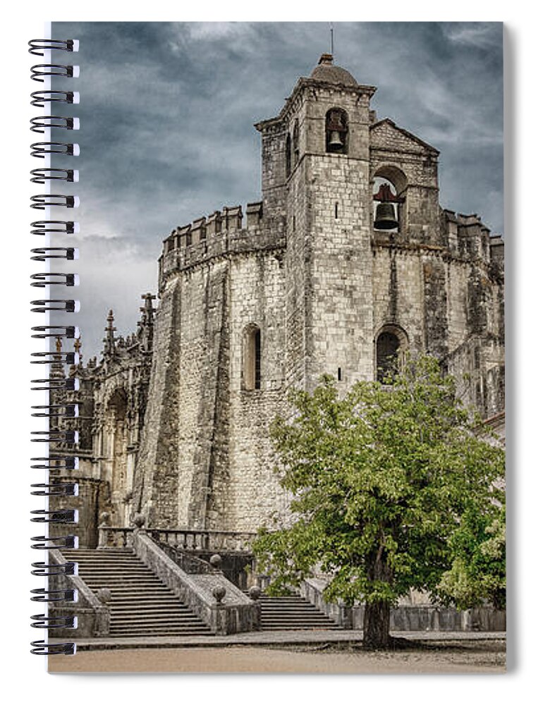 Church Spiral Notebook featuring the photograph Tomar - The Main Church by Micah Offman
