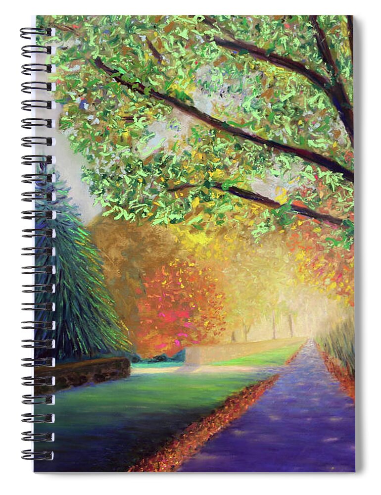  Spiral Notebook featuring the painting Topstone Road by Polly Castor