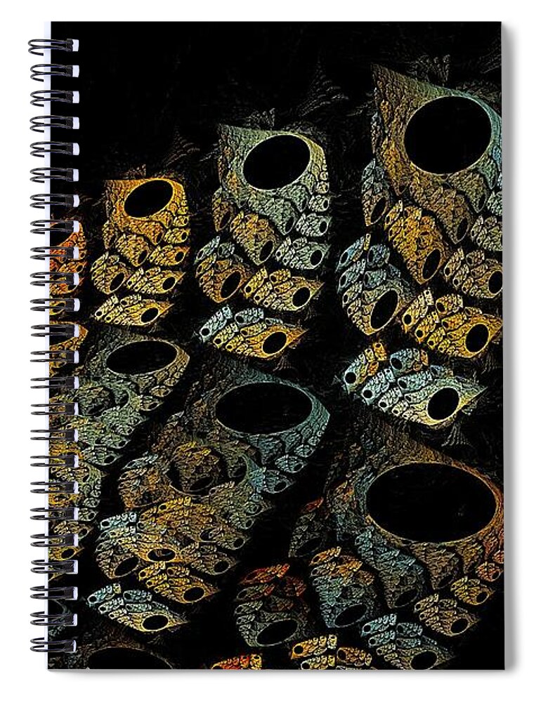 Elders Spiral Notebook featuring the digital art Totem Ancestral March by Doug Morgan