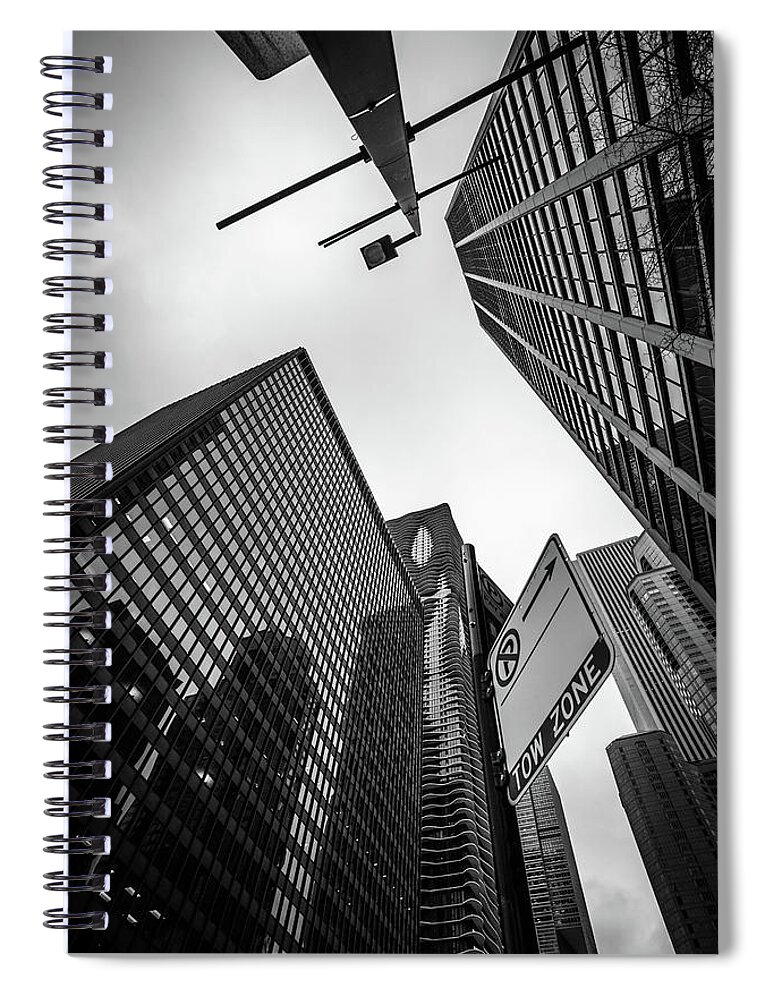 Chicago Spiral Notebook featuring the photograph Tow Zone by Lauri Novak
