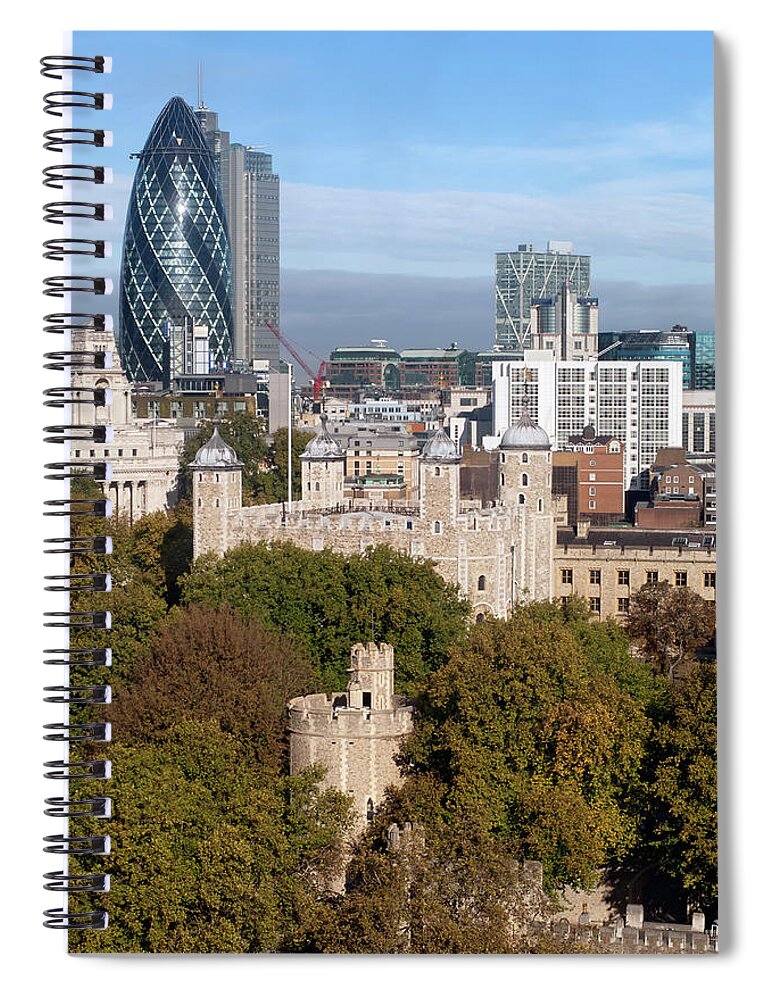 Financial District Spiral Notebook featuring the photograph Tower Of London And City by Daniel Sambraus