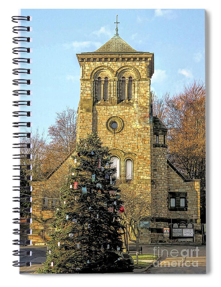 Town Square Spiral Notebook featuring the photograph Town Square Christmas Tree by Janice Drew