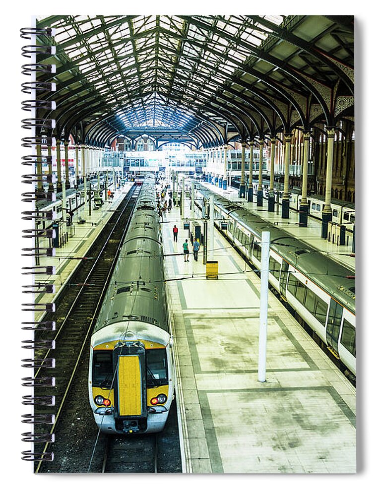 Train Spiral Notebook featuring the photograph Trains At Liverpool Street Station by Doug Armand