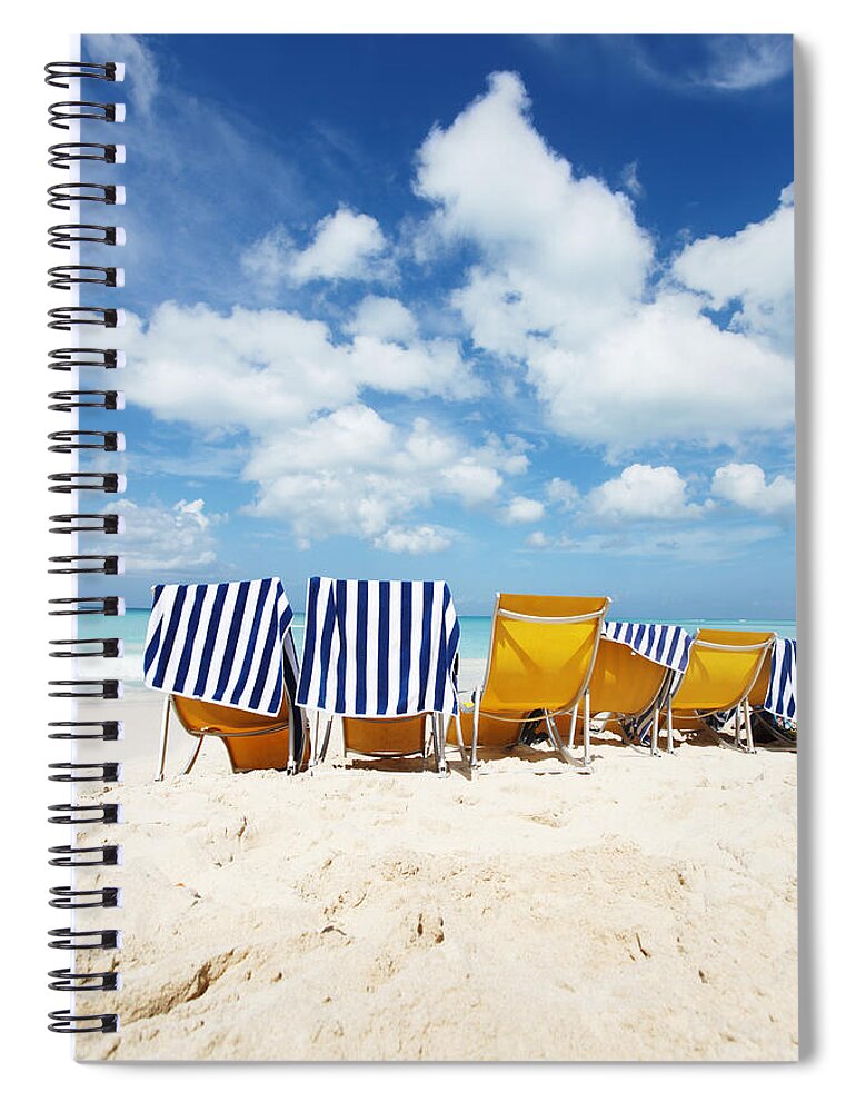 Tranquility Spiral Notebook featuring the photograph Tranquil Beach Vacation by Nicholas Monu