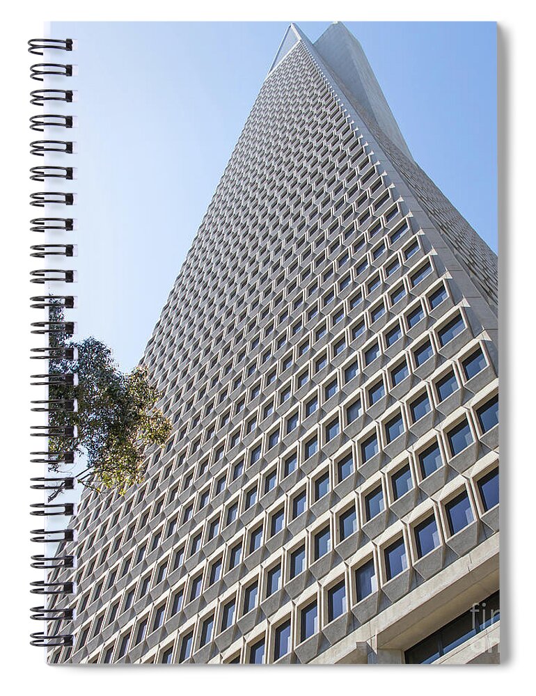 Wingsdomain Spiral Notebook featuring the photograph Transamerica Pyramid San Francisco R738 sq by Wingsdomain Art and Photography