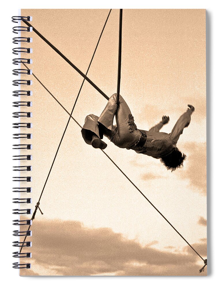 Trapeze Circus Spiral Notebook featuring the photograph Trapeze #1 by Neil Pankler