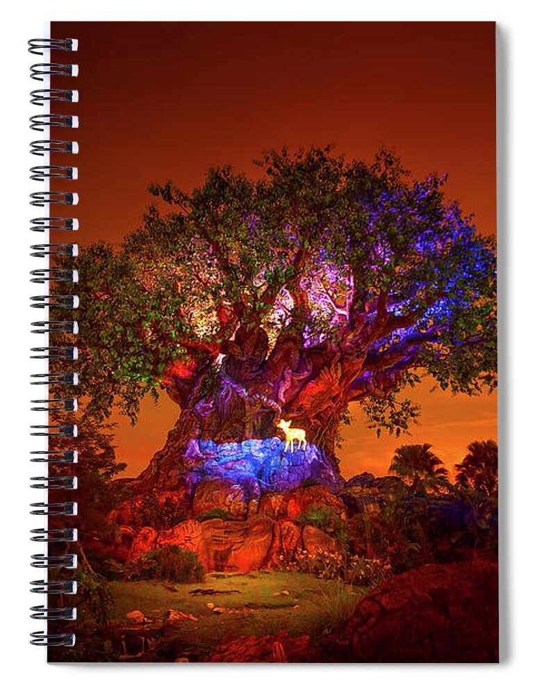 Tree Of Life Spiral Notebook featuring the photograph Tree of Life Awakenings Show by Mark Andrew Thomas