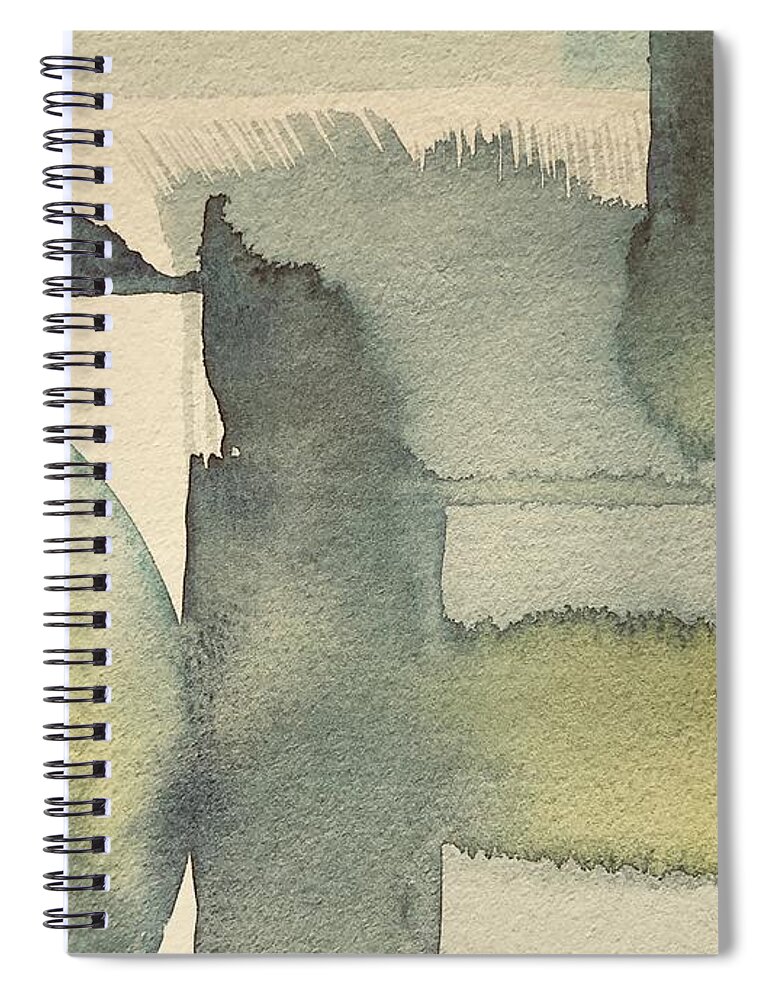 Abstract Spiral Notebook featuring the painting Blocks of Color by Luisa Millicent
