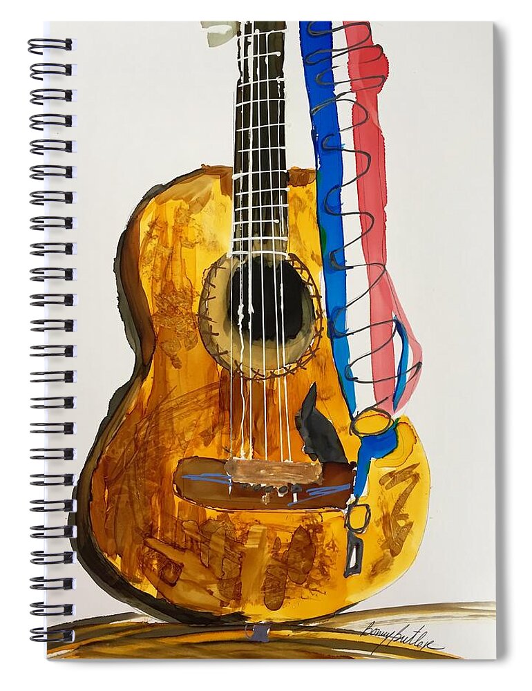 Abstract Spiral Notebook featuring the painting Trigger by Bonny Butler