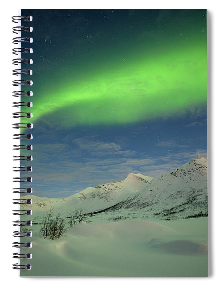 Scenics Spiral Notebook featuring the photograph Tromsø Aurora by Antonyspencer