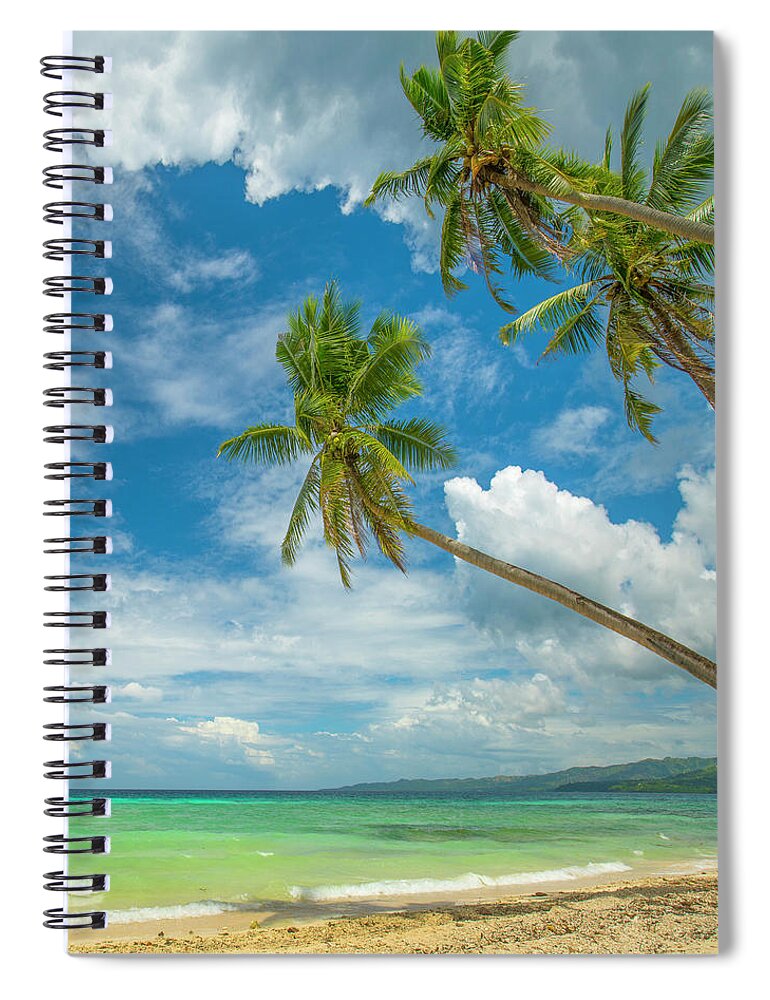 00581352 Spiral Notebook featuring the photograph Tropical Beach, Siquijor Island, Philippines by Tim Fitzharris