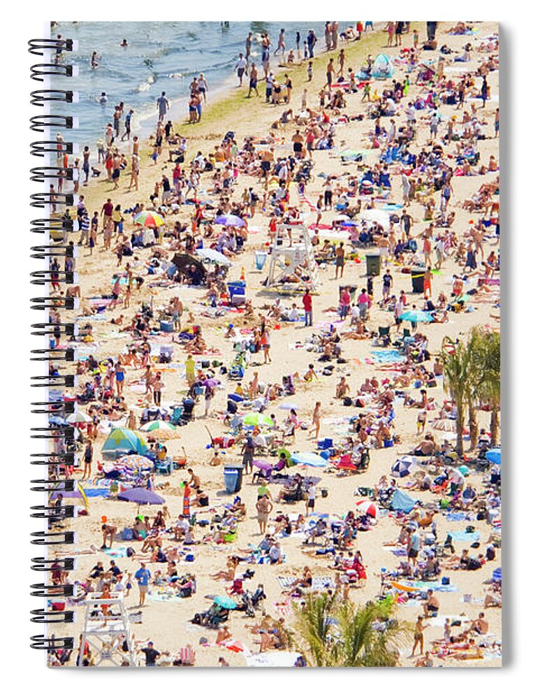 Crowd Spiral Notebook featuring the photograph Tropical Chicago by By Ken Ilio
