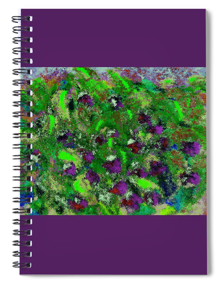 Flowers Spiral Notebook featuring the digital art Tropical Garden Path by Corinne Carroll
