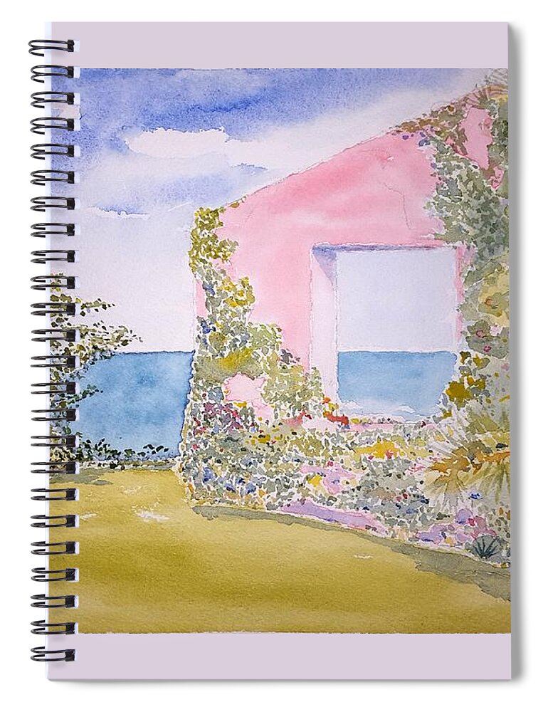 Watercolor Spiral Notebook featuring the painting Tropical Lore by John Klobucher