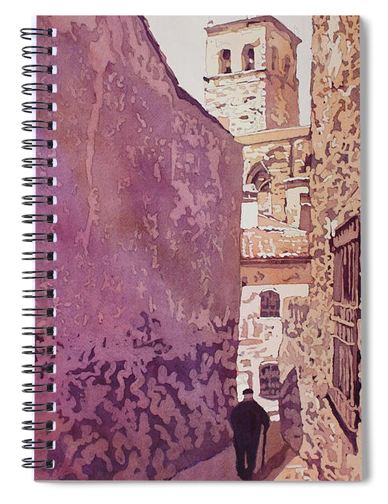 Catedral Spiral Notebook featuring the painting Trujillo's Lady of Peace by Jenny Armitage