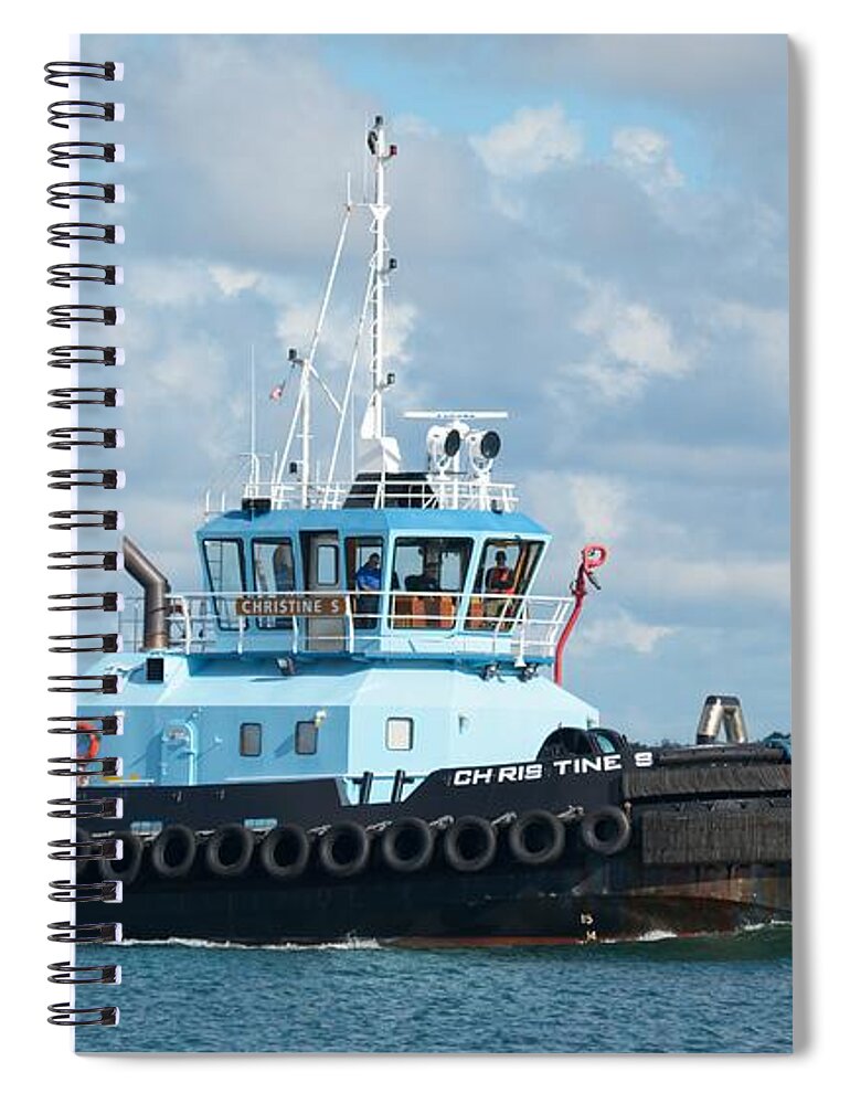 Tugboat Spiral Notebook featuring the photograph Tugboat Christine S by Bradford Martin