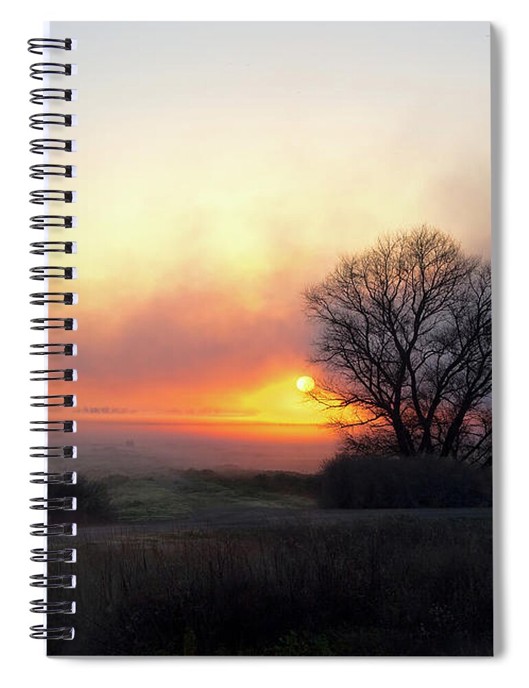 California Spiral Notebook featuring the photograph Tule Fog Sunrise by Cheryl Strahl