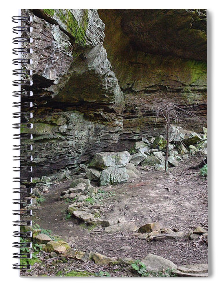 Pogue Creek Canyon Spiral Notebook featuring the photograph Turkey Roost Rockhouse 1 by Phil Perkins