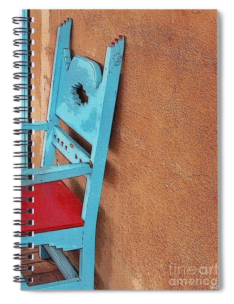 Terra Cotta Spiral Notebook featuring the digital art Turquoise Throne by Diana Rajala