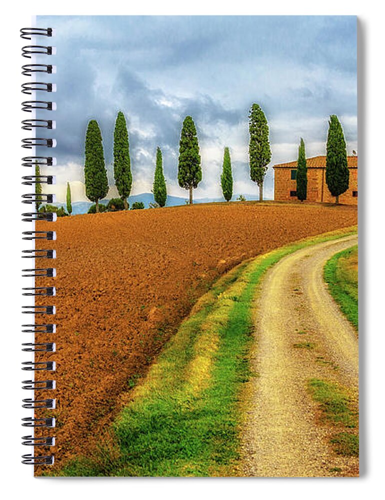 Tuscany Spiral Notebook featuring the photograph Tuscan Living by Lev Kaytsner