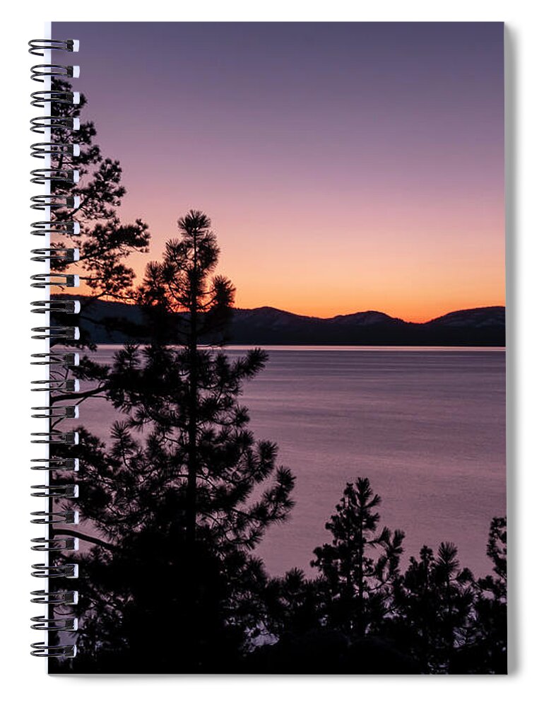 Lake Tahoe Spiral Notebook featuring the photograph Twilight at Lake Tahoe by Christopher Johnson