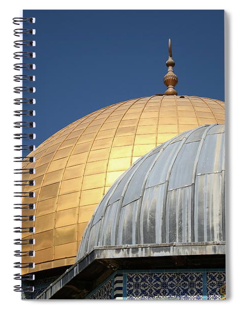 Dome Of The Rock Spiral Notebook featuring the photograph Twin Domes by Picturejohn