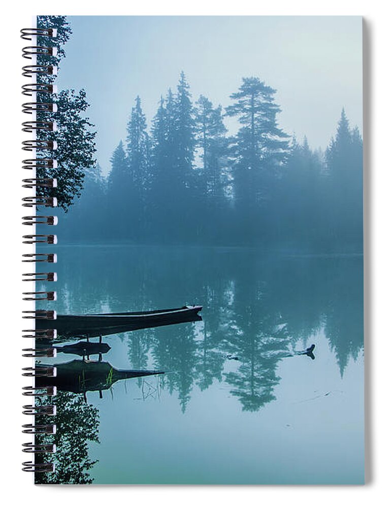 Tranquility Spiral Notebook featuring the photograph Two Forgotten Boats by Baac3nes