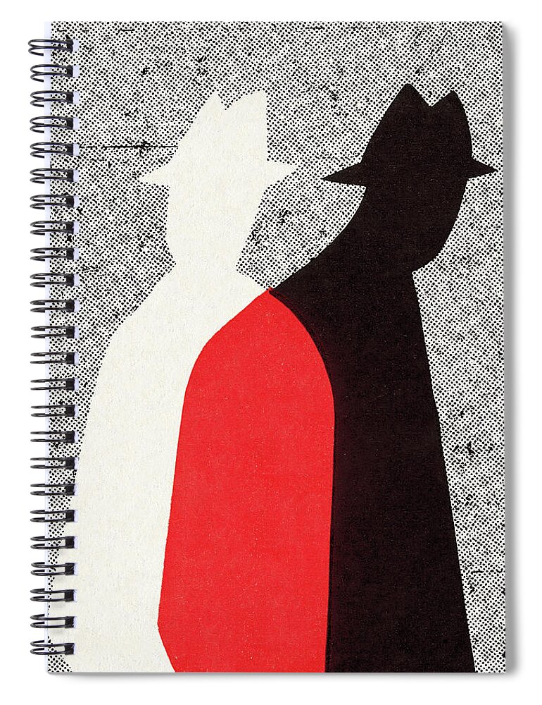 Accessories Spiral Notebook featuring the drawing Two Shadows by CSA Images