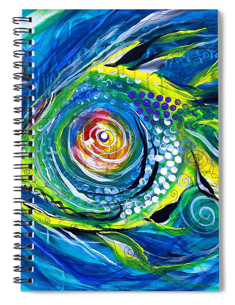Fish Spiral Notebook featuring the painting Two Wishes by J Vincent Scarpace