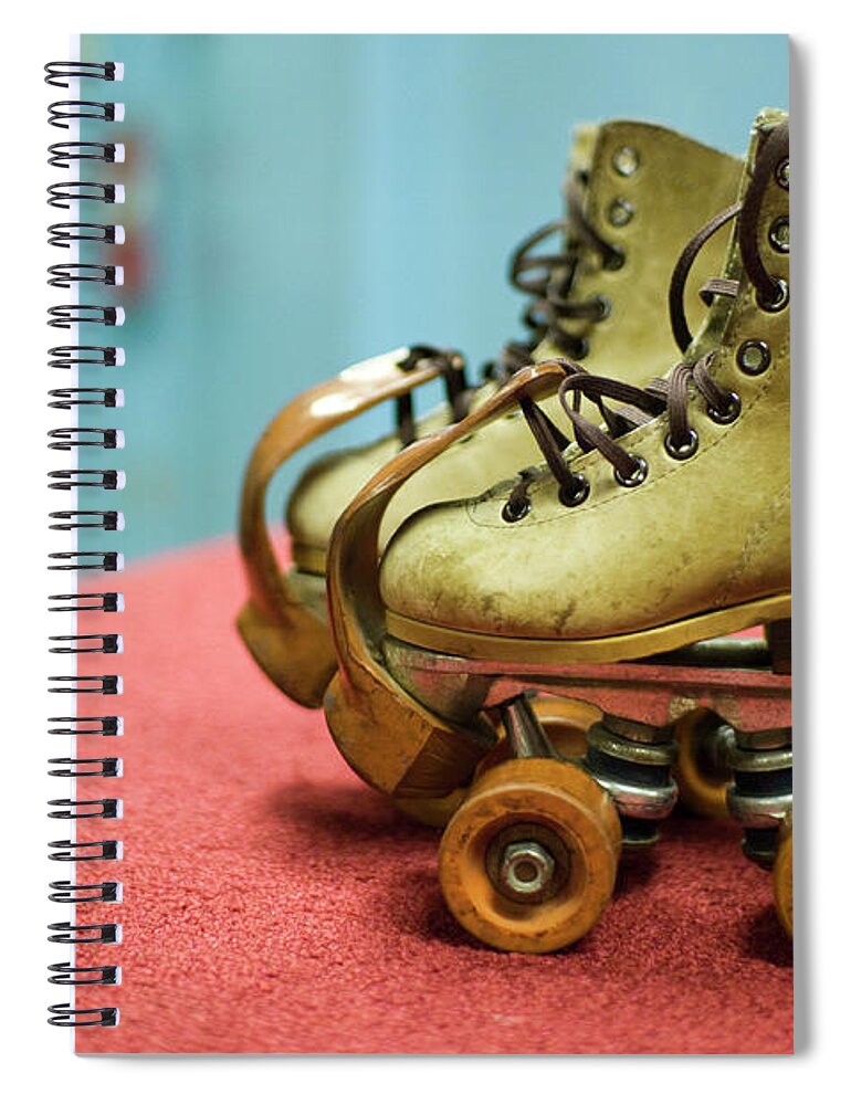 Roller Skating Spiral Notebook featuring the photograph Typical 70s Footwear by Michael Fiddleman, Fiddography.com