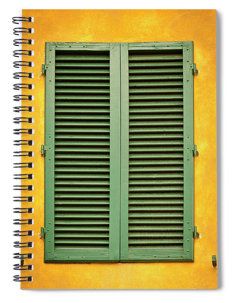 Empty Spiral Notebook featuring the photograph Typical Italian Window In Siena by Caracterdesign