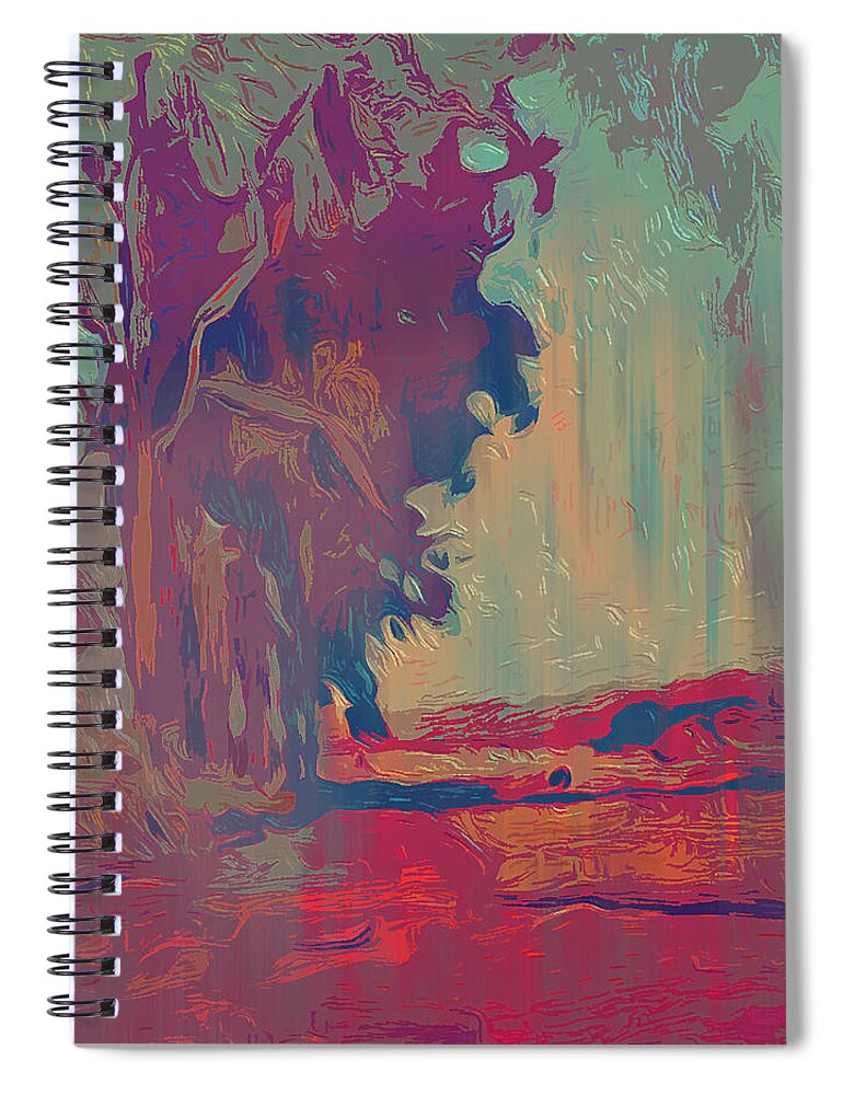 Uithoven Spiral Notebook featuring the photograph Uikhoven trees by Nop Briex