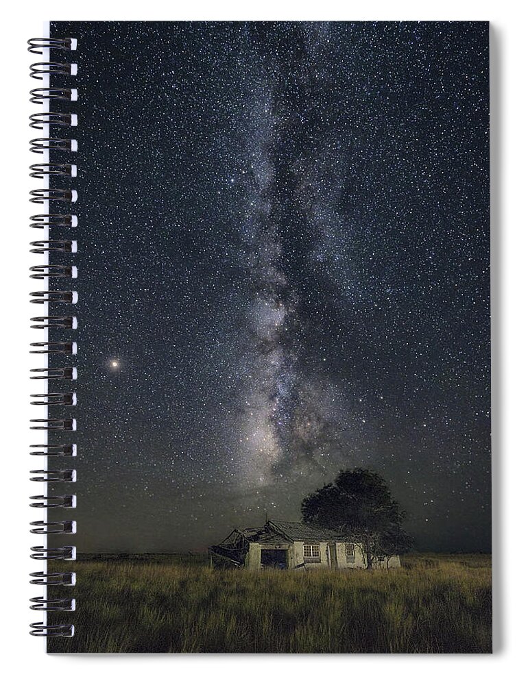 Milky Way Spiral Notebook featuring the photograph Under a Pillar of Stars by James Clinich