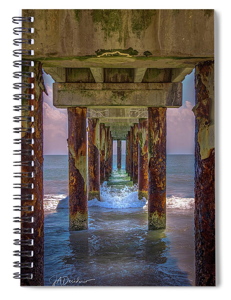 St. Augustine Spiral Notebook featuring the photograph Under the Boardwalk by Joseph Desiderio