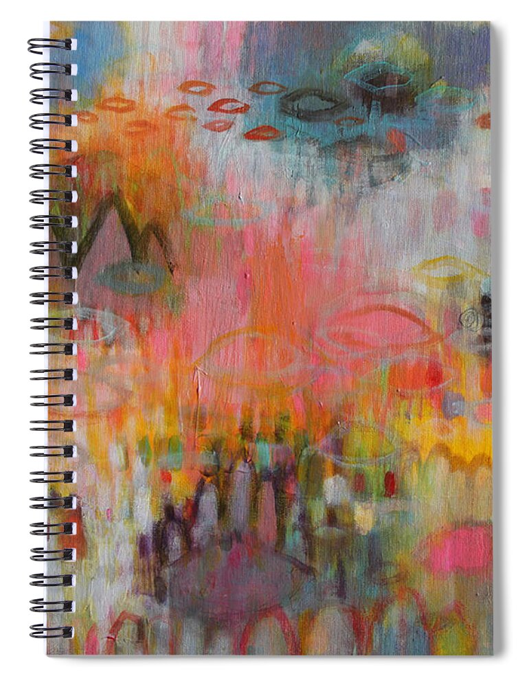 Ocean Spiral Notebook featuring the painting Underwater Sunrise by Janet Zoya