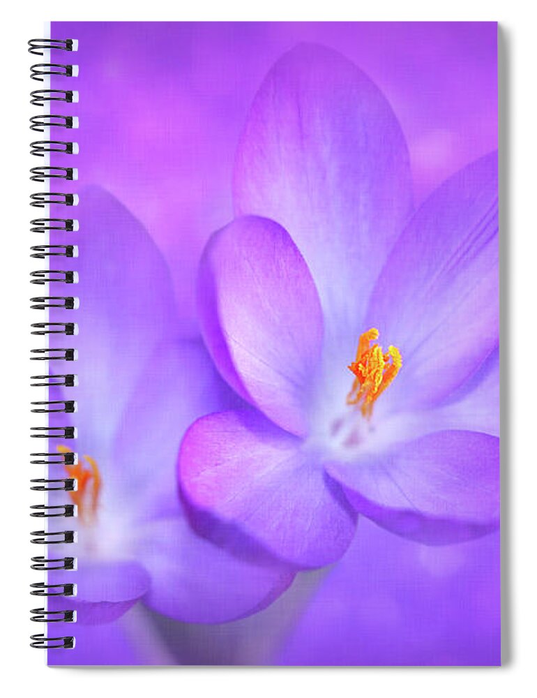 Purple Spiral Notebook featuring the photograph Unison by Iryna Goodall