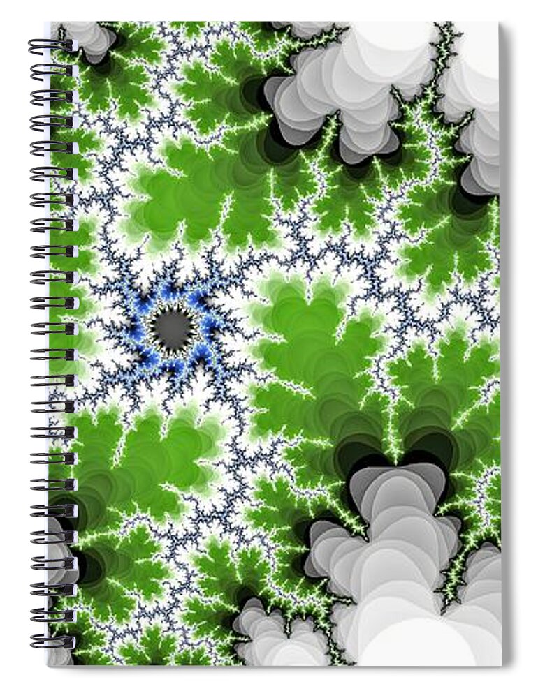Lightning Spiral Notebook featuring the digital art Universal Lightning by Don Northup