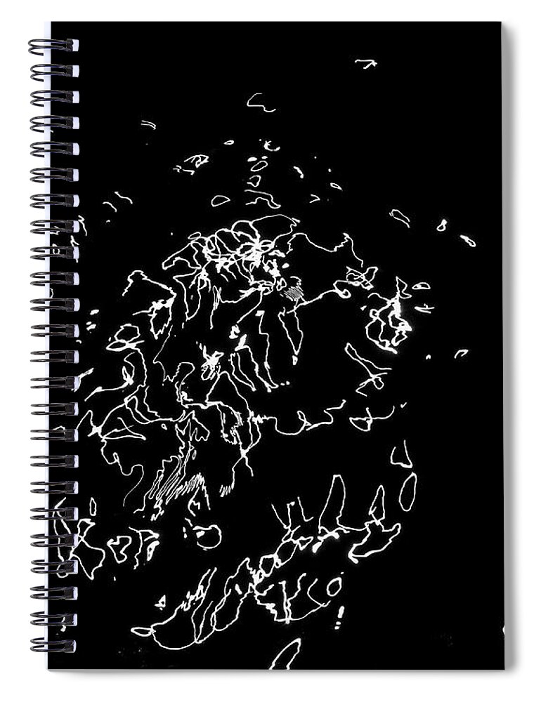 Abstract Spiral Notebook featuring the photograph Untitled X BW by David Gordon