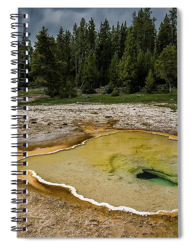 Scenics Spiral Notebook featuring the photograph Upper Basin Spring by Kris Taeleman