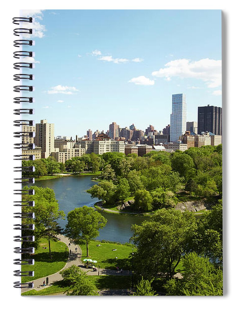 Scenics Spiral Notebook featuring the photograph Urban Park And Skyscrapers, New York by Mike Tauber