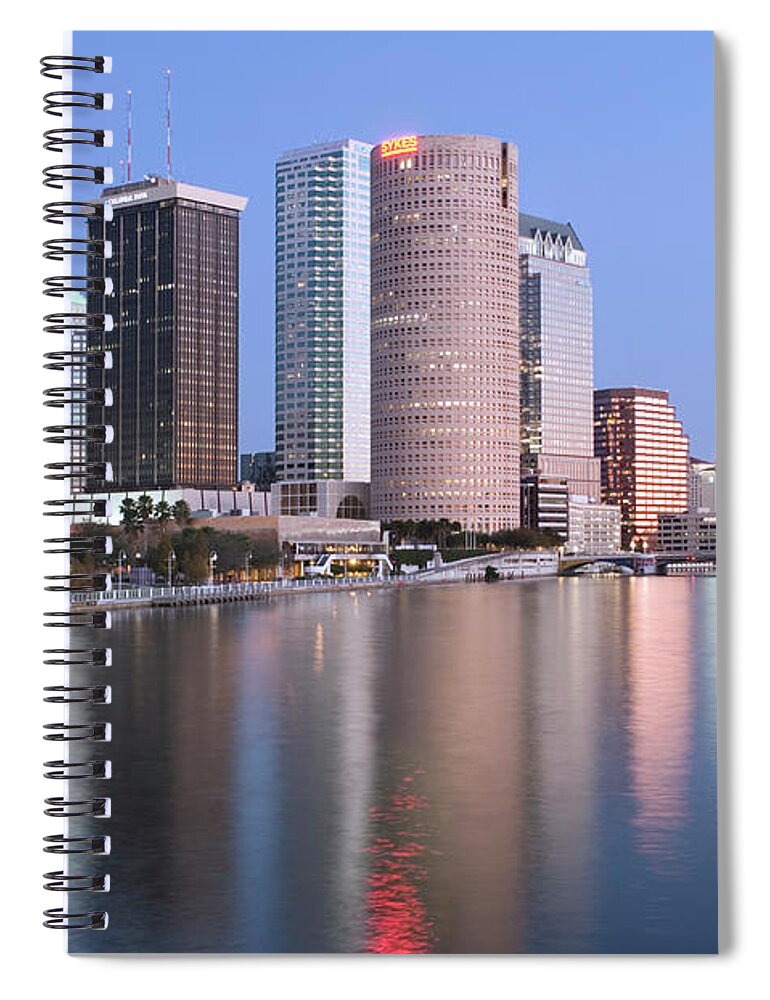 Tampa Spiral Notebook featuring the photograph Usa, Florida, Tampa, Buildings Along by John Coletti