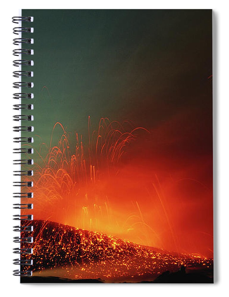 Hawaii Volcanoes National Park Spiral Notebook featuring the photograph Usa, Hawaii, Big Island, Volcanoes Np by Paul Souders