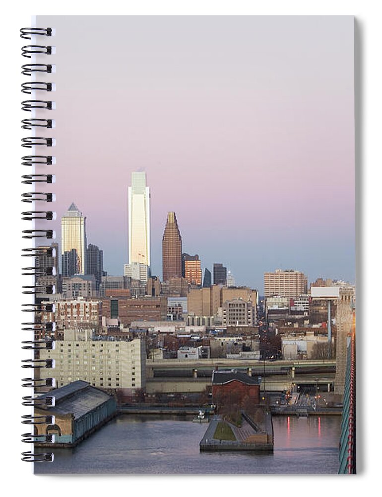 Downtown District Spiral Notebook featuring the photograph Usa, Pennsylvania, Philadelphia, View by Fotog