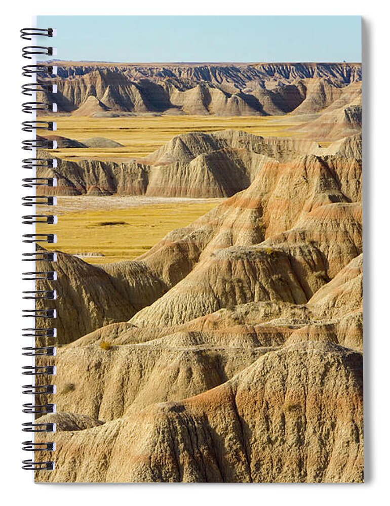 Scenics Spiral Notebook featuring the photograph Usa, South Dakota, Badlands Np, Eroded by Eastcott Momatiuk